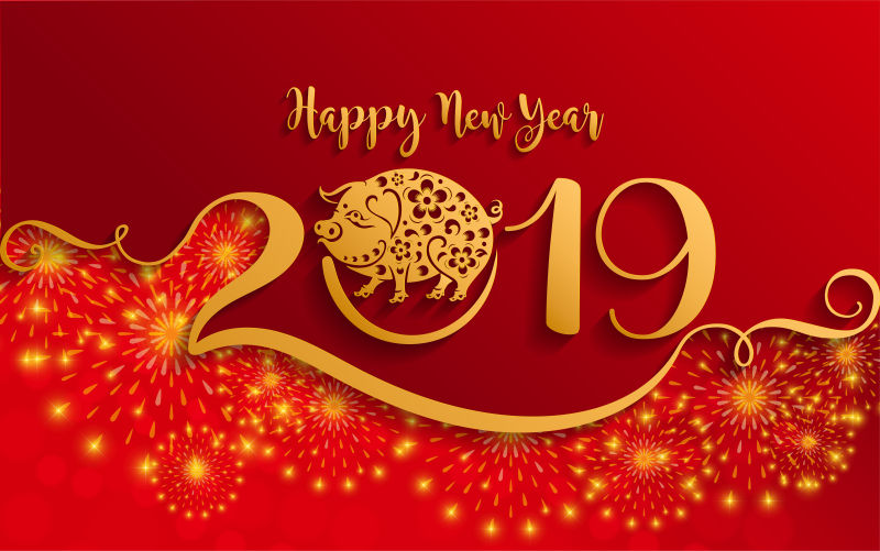 矢量喜庆的2019新年设计