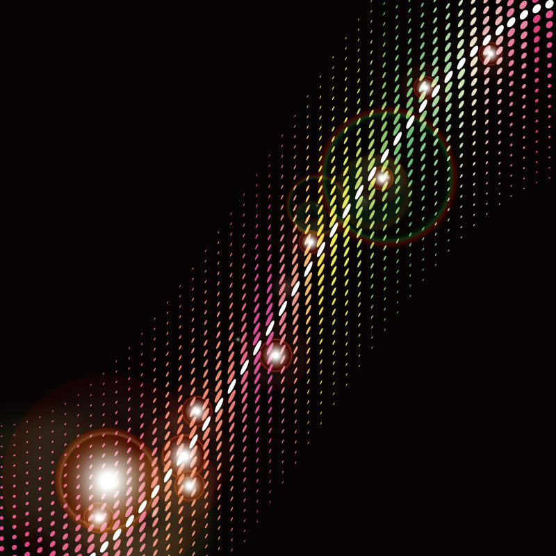 发光粒子的三维发光波-HUD设计元素-技术数字飞溅概念