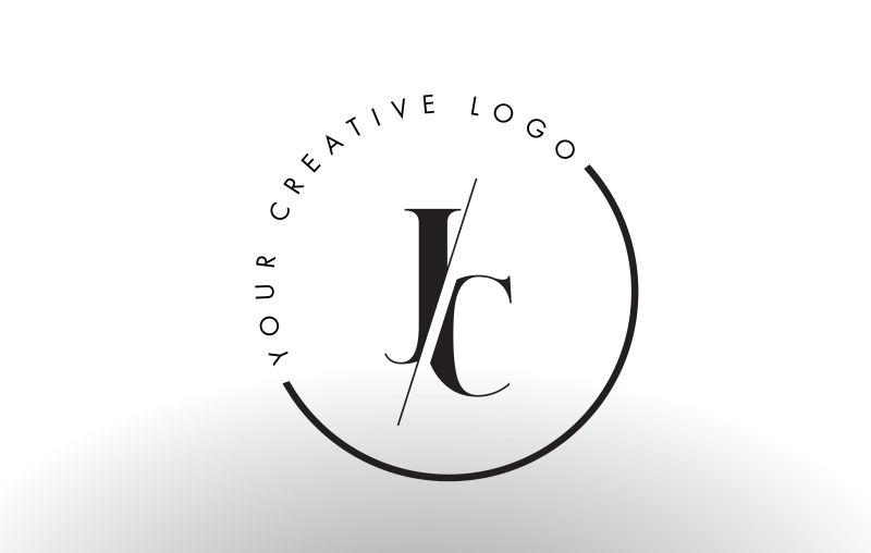 矢量切割风格的字母jc标志设计