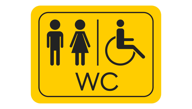 矢量抽象现代厕所标志设计