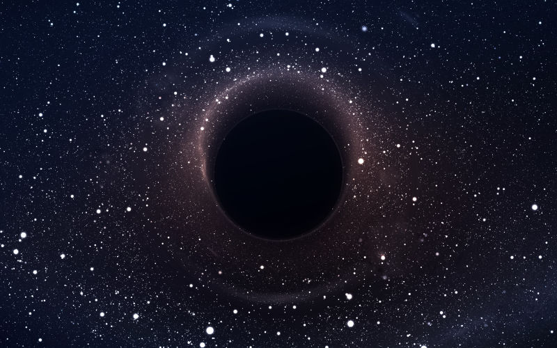深空中的黑洞闪耀着神秘的宇宙NASA提供的这张图片的元素