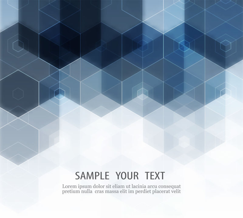矢量抽象几何背景模板小册子设计蓝色六角形EPS10