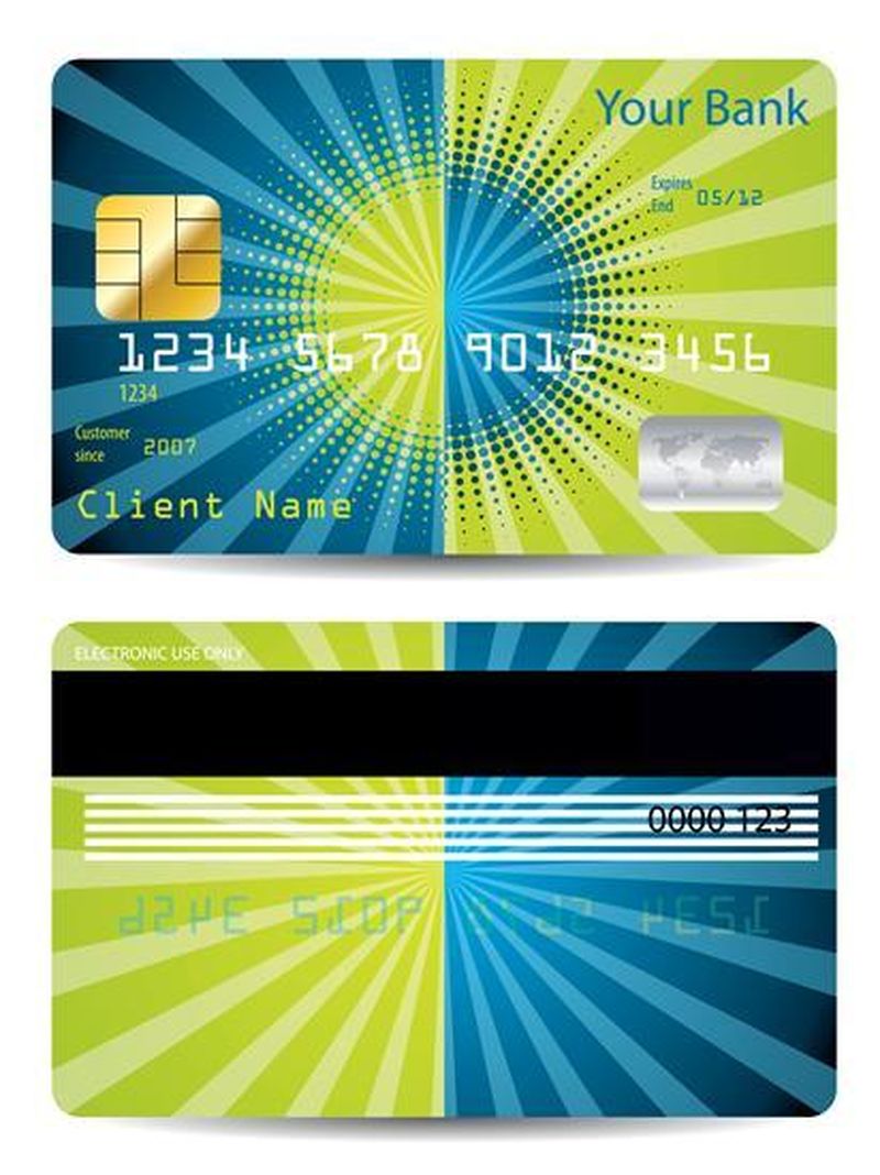 采用爆裂式信用卡设计的半色调