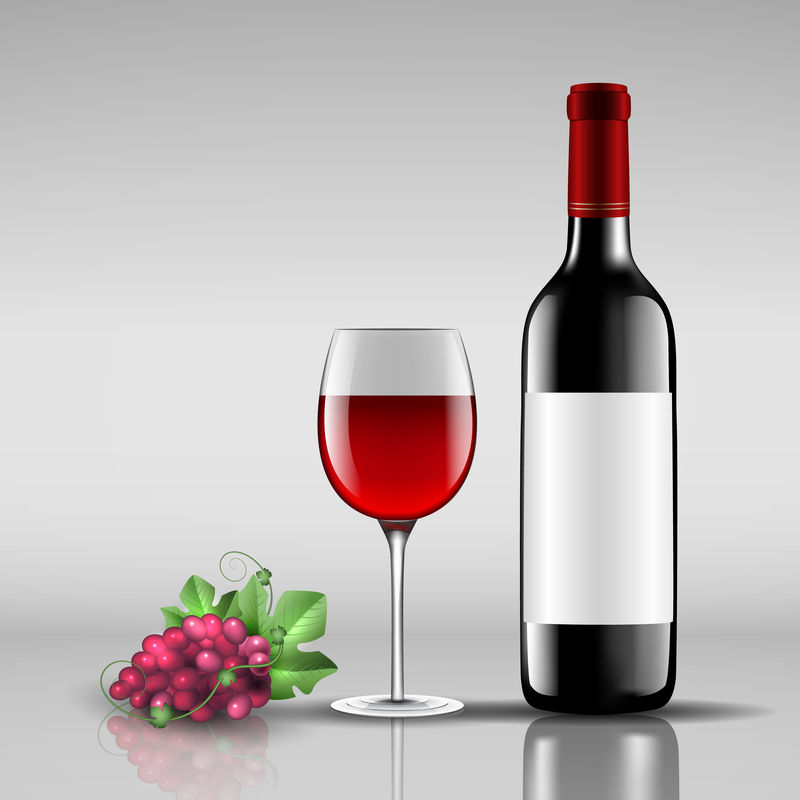 瓶装红葡萄酒