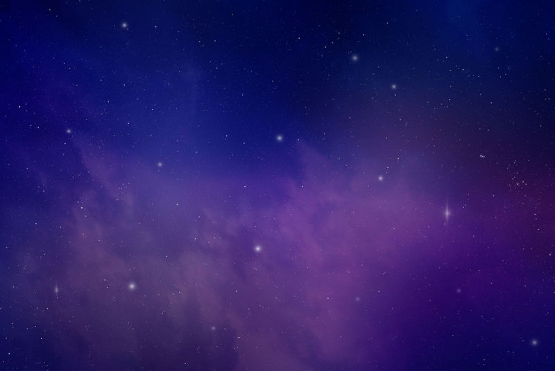 紫罗兰空间星云数字插图