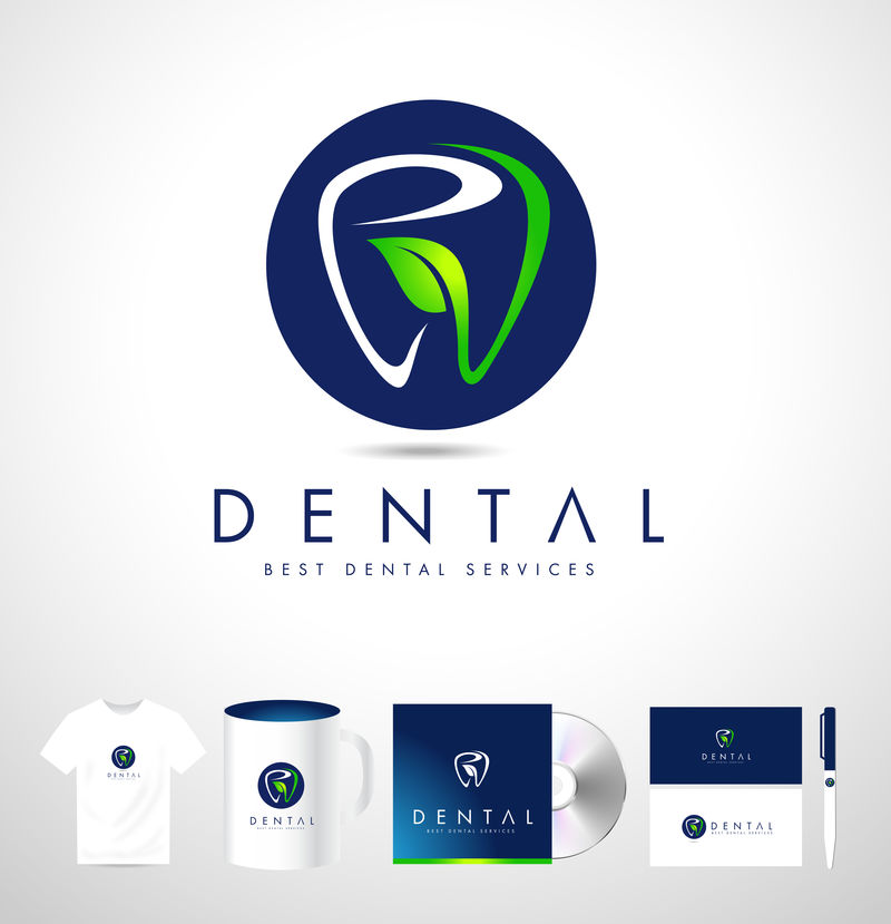 创意牙科标志设计-牙医标志品牌标识