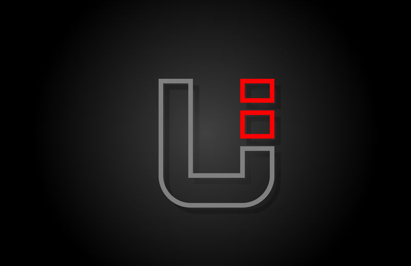 公司标志图标设计用字母行U字母红黑