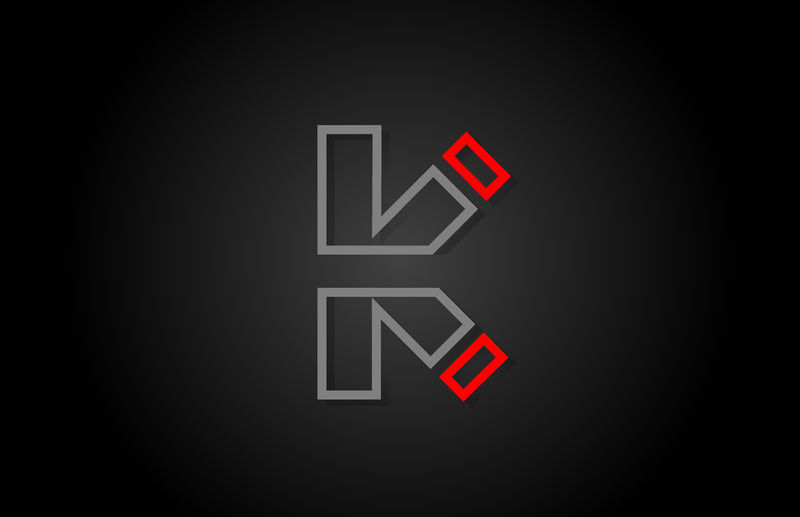 公司标志图标设计用字母行K字母红黑