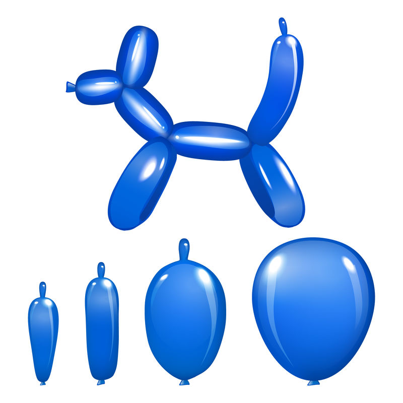 气球狗艺术蓝色矢量经典
