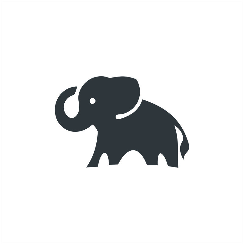 大象标志设计图标向量
