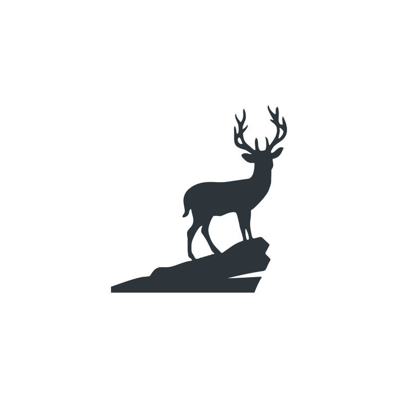 鹿矢量插图标志设计模板图标