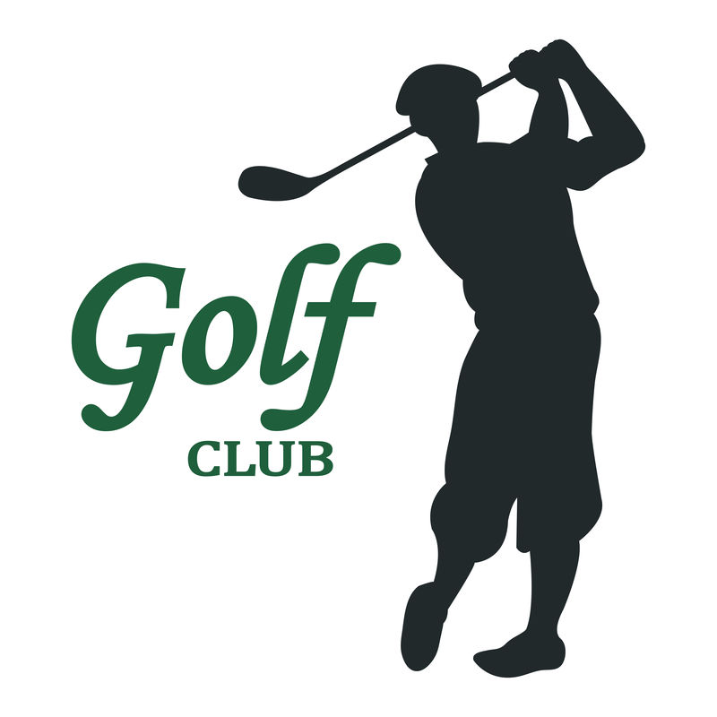 高尔夫俱乐部标志-矢量图