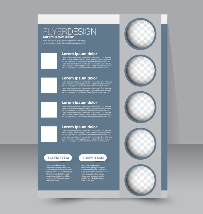 传单模板。商业手册。可编辑的A4海报设计，教育，演示，网站，杂志封面。灰色。
