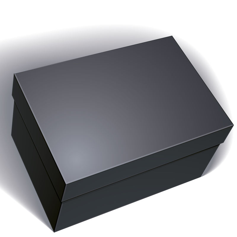 包装黑盒设计，白底隔离，模板