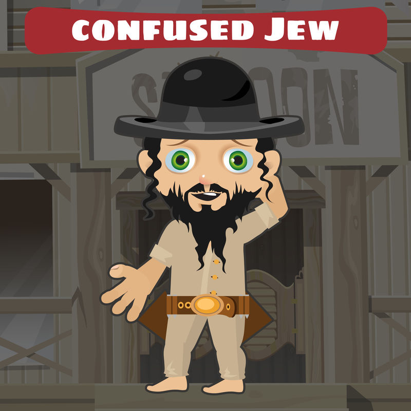 虚构卡通人物-迷茫的犹太人