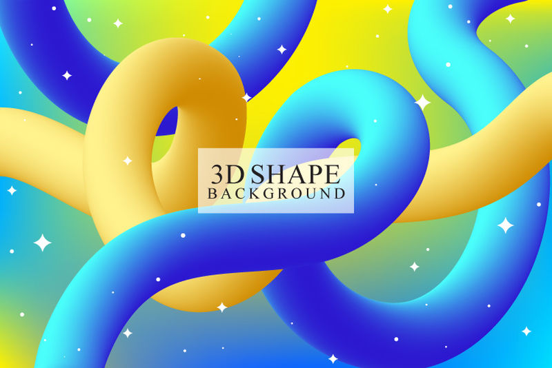 多彩流体3d矢量背景