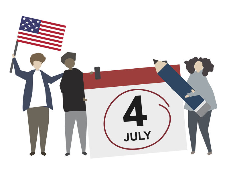 美国独立日日历插图