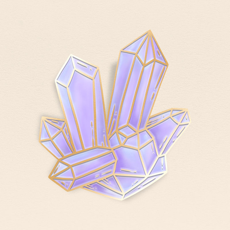 素描紫宝石设计元素
