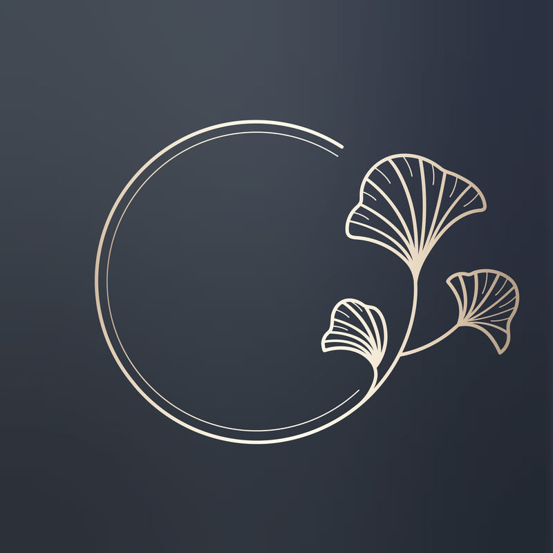 圆形花卉图案logo vector