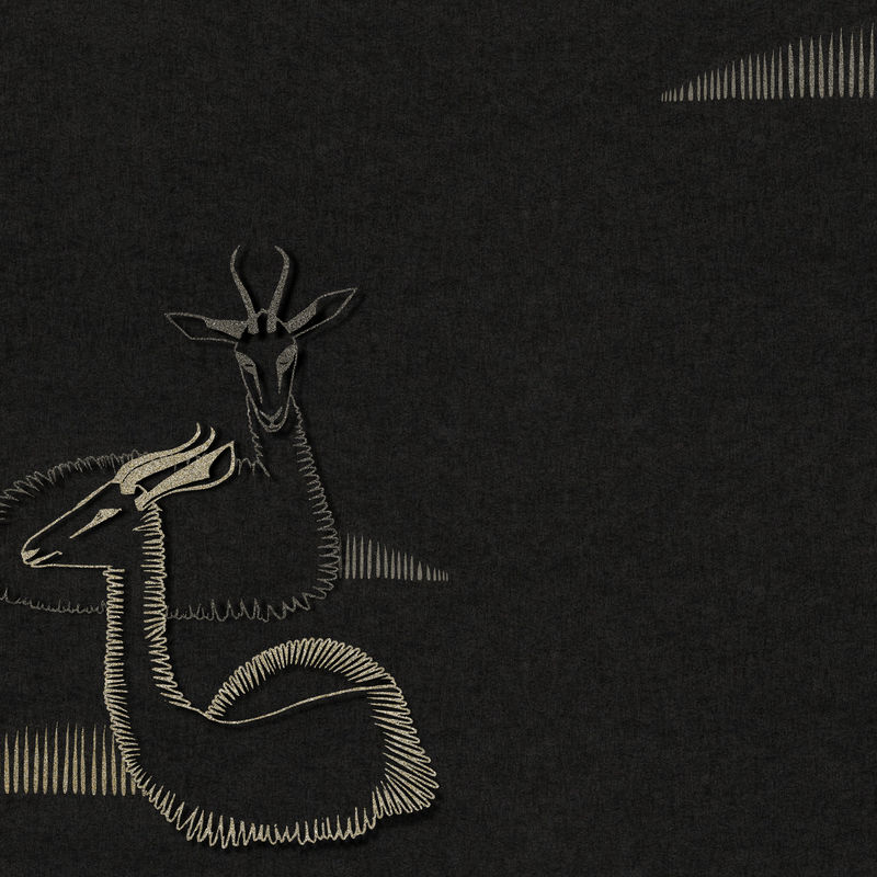 复古闪耀瞪羚psd艺术印刷背景由塞缪尔·杰瑟伦·德梅斯基塔的艺术作品混合而成