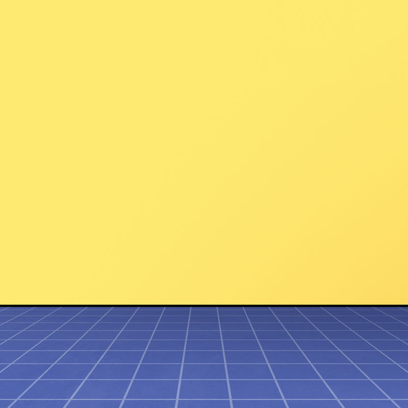 黄色背景上的蓝色网格