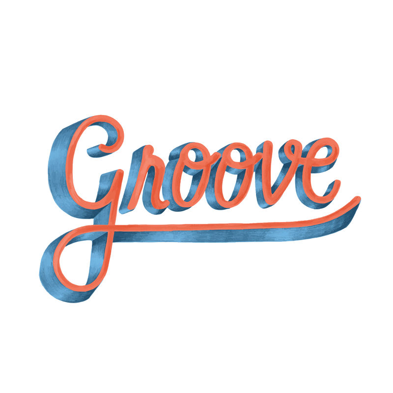 Groove励志文字排版设计