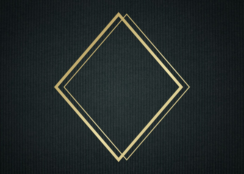 金色菱形框架深色织物纹理背景