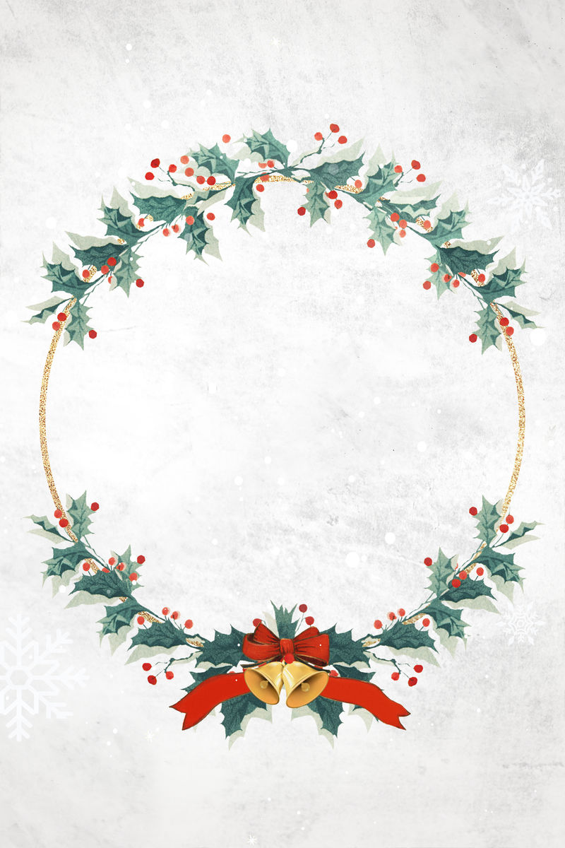 空白节日圣诞花环设计