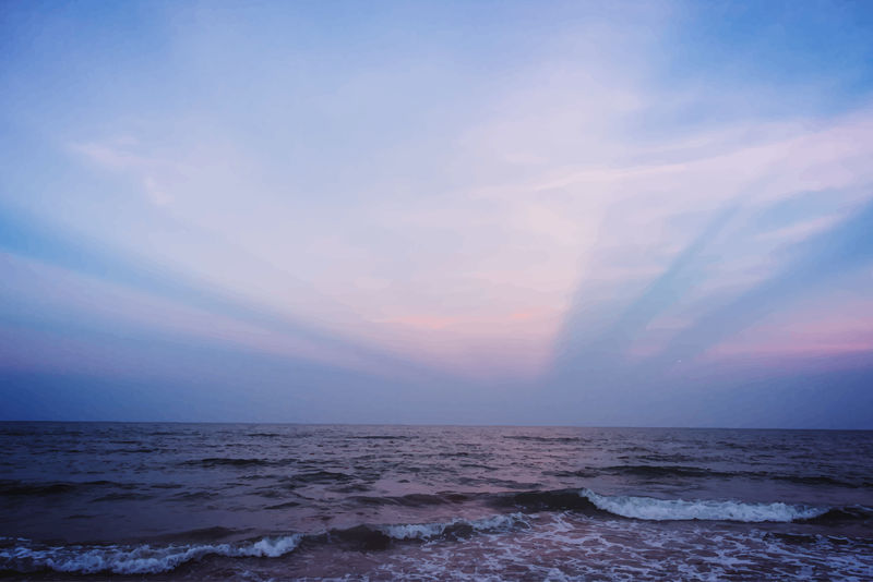 海滩上美丽的日落