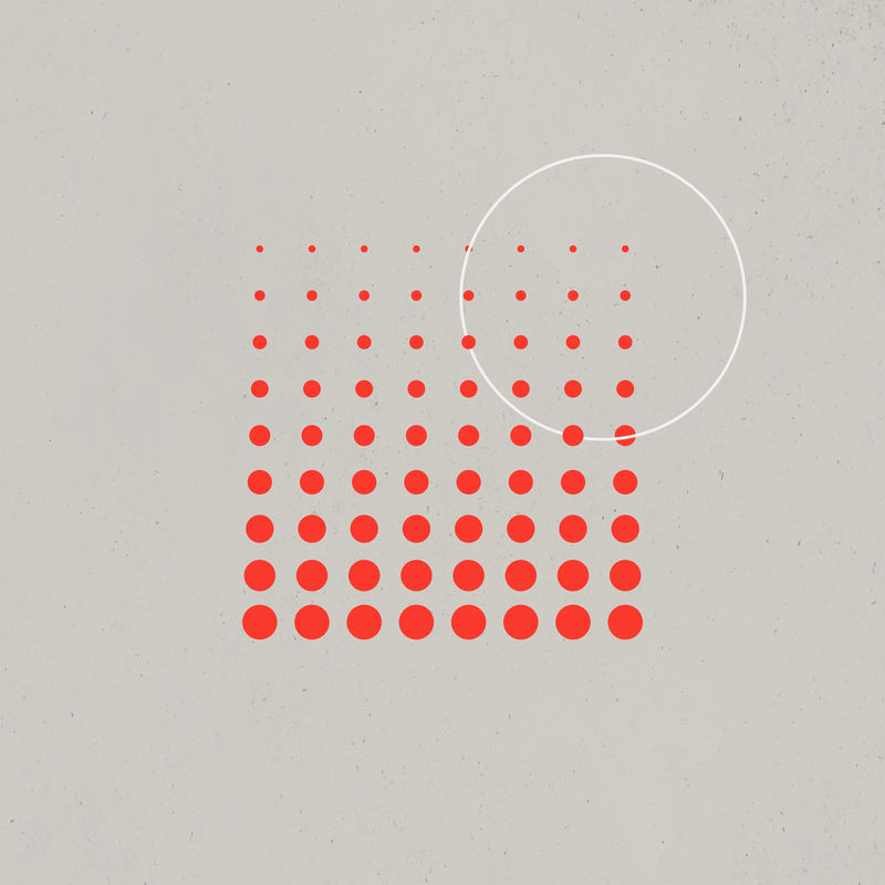 抽象红圆平方徽章向量