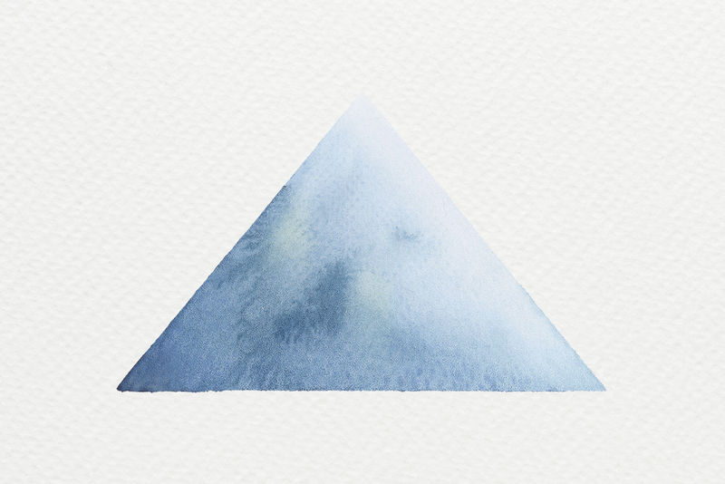 三角形水彩手绘插图