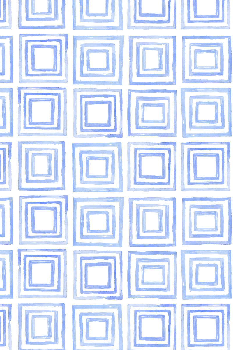 靛蓝水彩几何无缝图案背景矢量