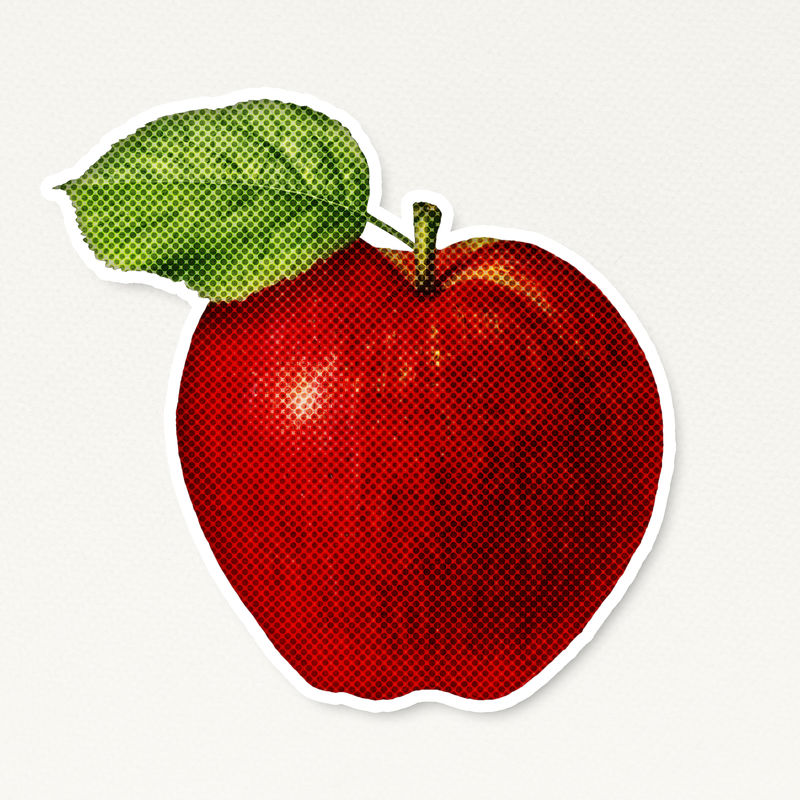 红苹果贴纸插图