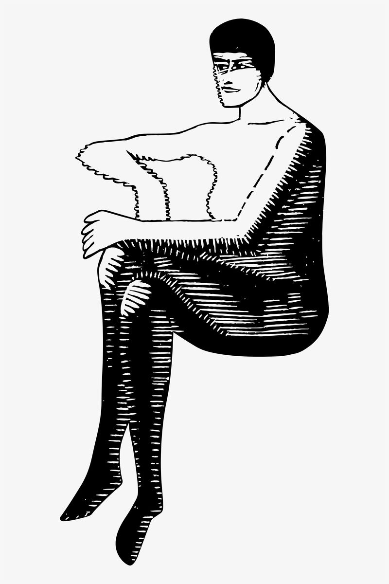 复古裸体坐人艺术印刷载体由Samuel Jessuron de Mesquita的艺术作品混合而成
