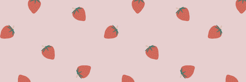 手绘草莓图案粉彩背景
