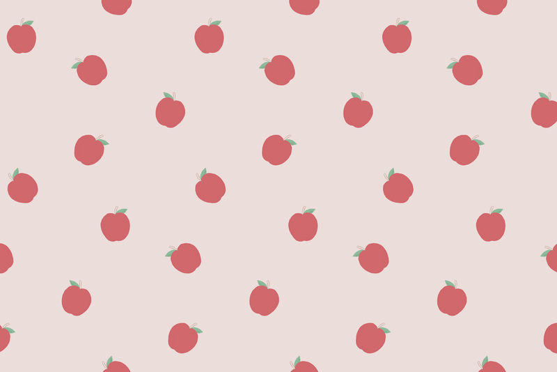 果苹果图案彩色背景