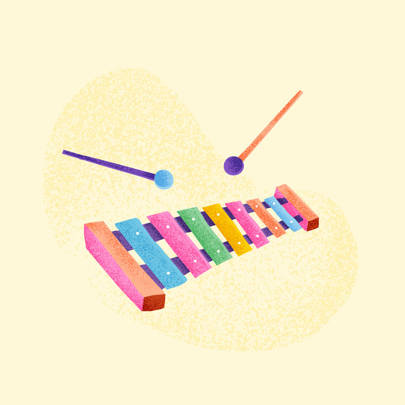 彩色木琴乐器插图