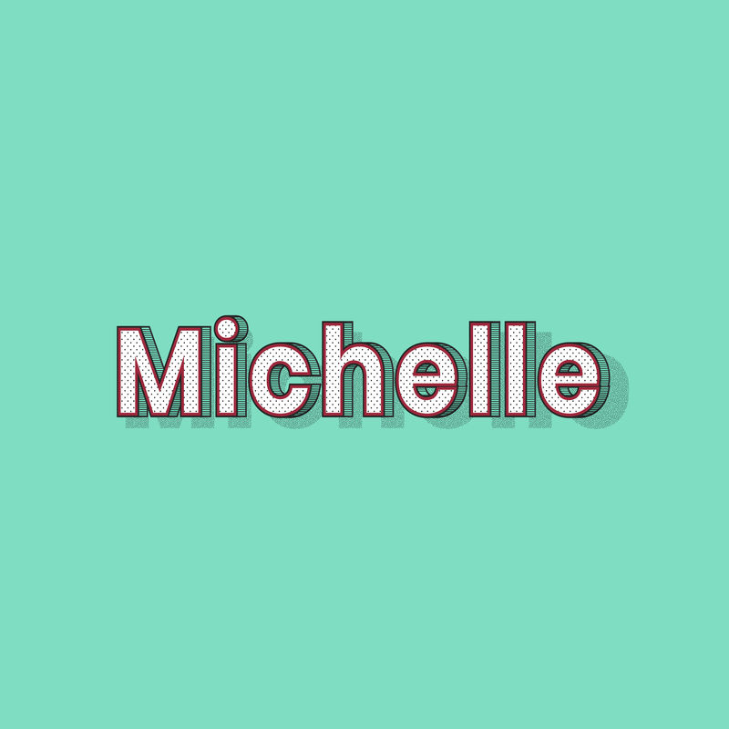 女性姓名Michelle字体刻字