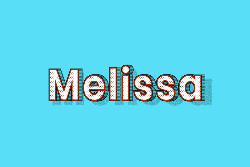 Melissa女性姓名复古波尔卡圆点字体