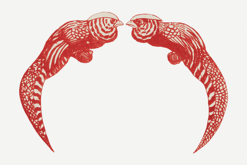 复古红色公鸡架由西奥·范·霍伊泰玛的作品混合而成