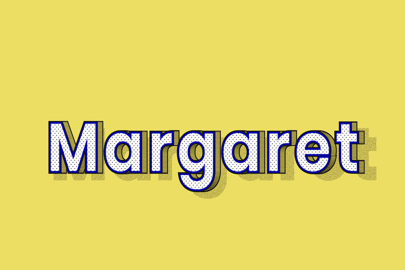 玛格丽特女性姓名复古波尔卡圆点字体