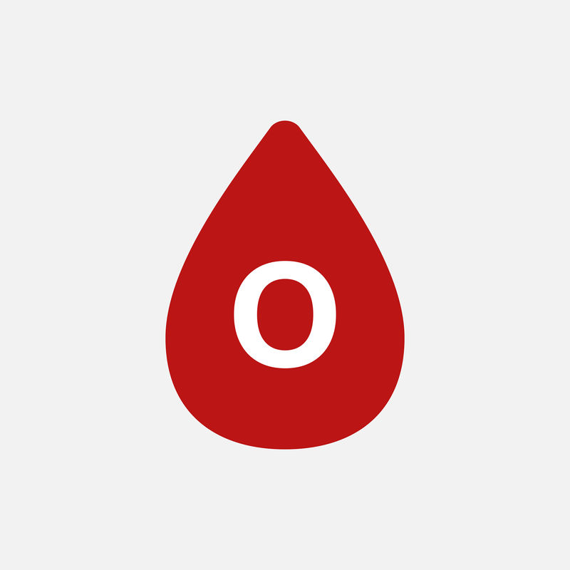 O血型图标红色健康慈善插图