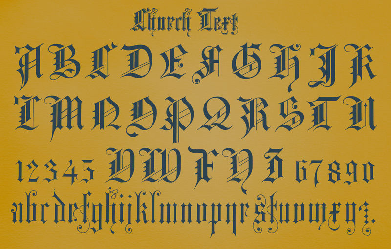 Drughtsman&#x27的教堂文字字体；赫尔曼·埃塞尔的s字母表（1845-1908）