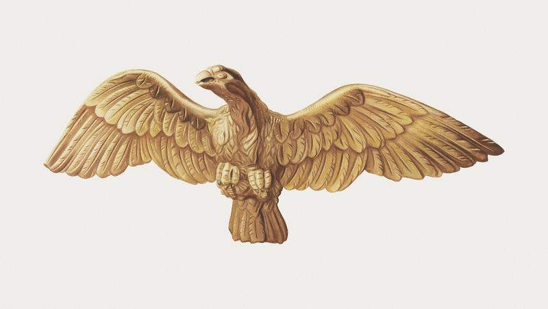 复古老鹰psd插图由埃塞尔·克拉克的作品混合而成