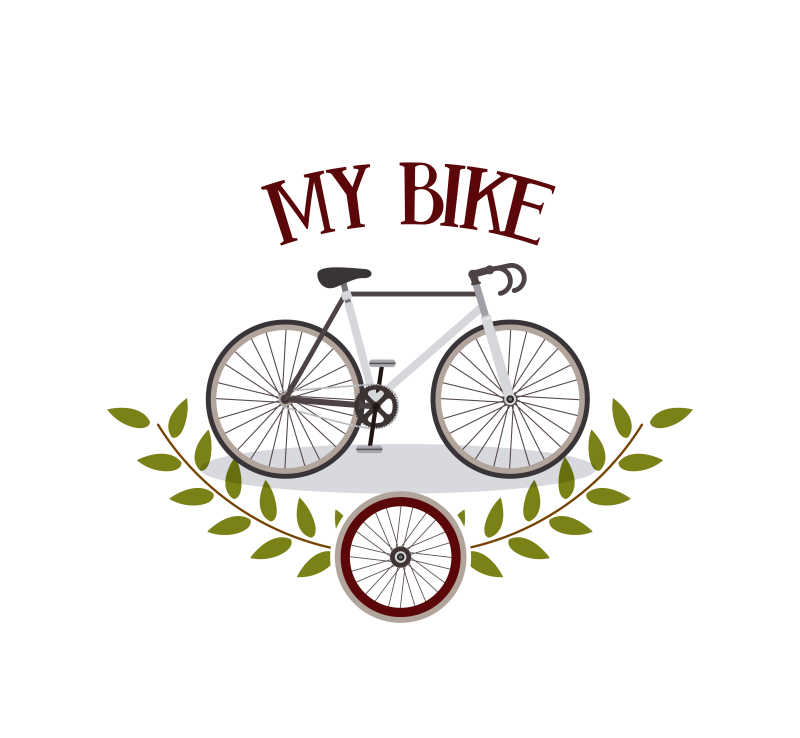 矢量的自行车标志