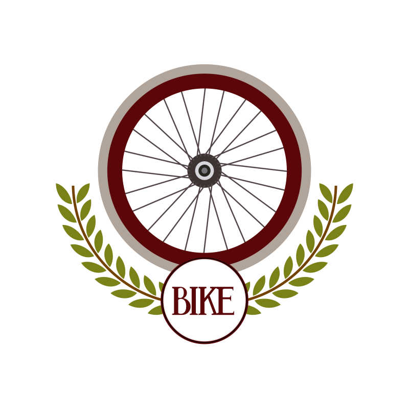 矢量自行车标志的设计模板