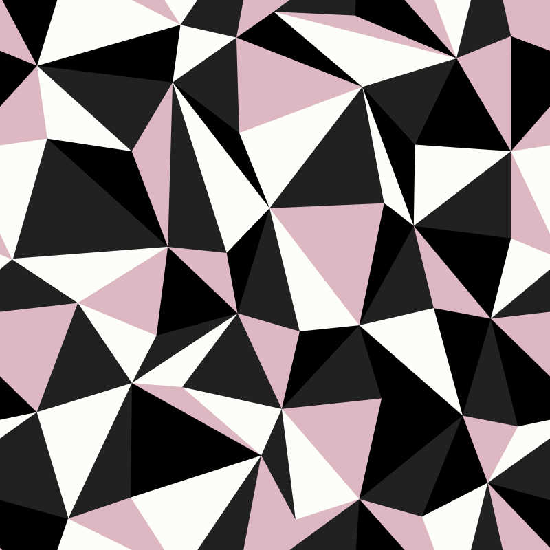 黑色和粉色三角形无缝矢量背景