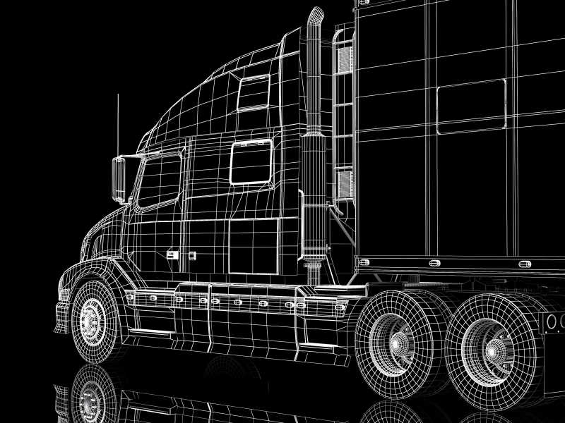高科技货车三维设计
