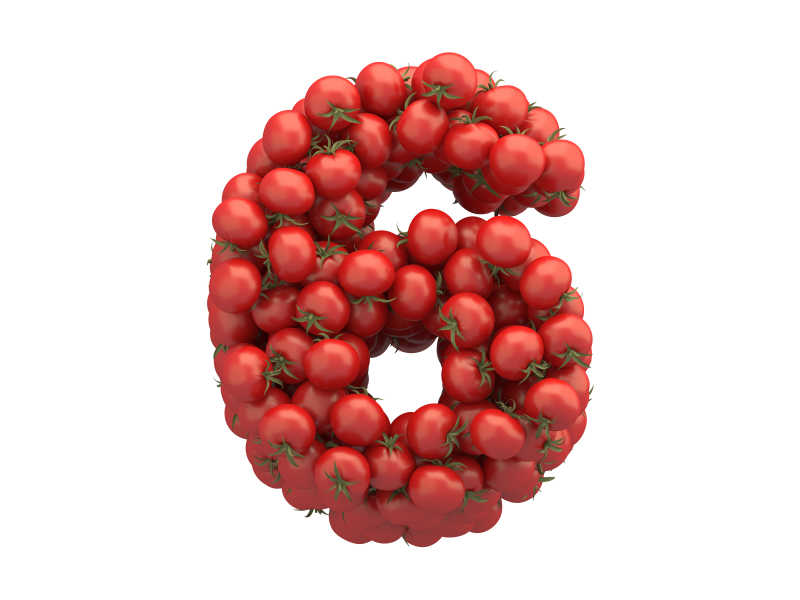 西红柿组成的数字6