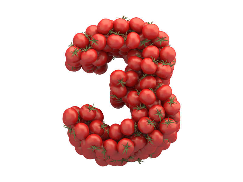 西红柿组成的数字